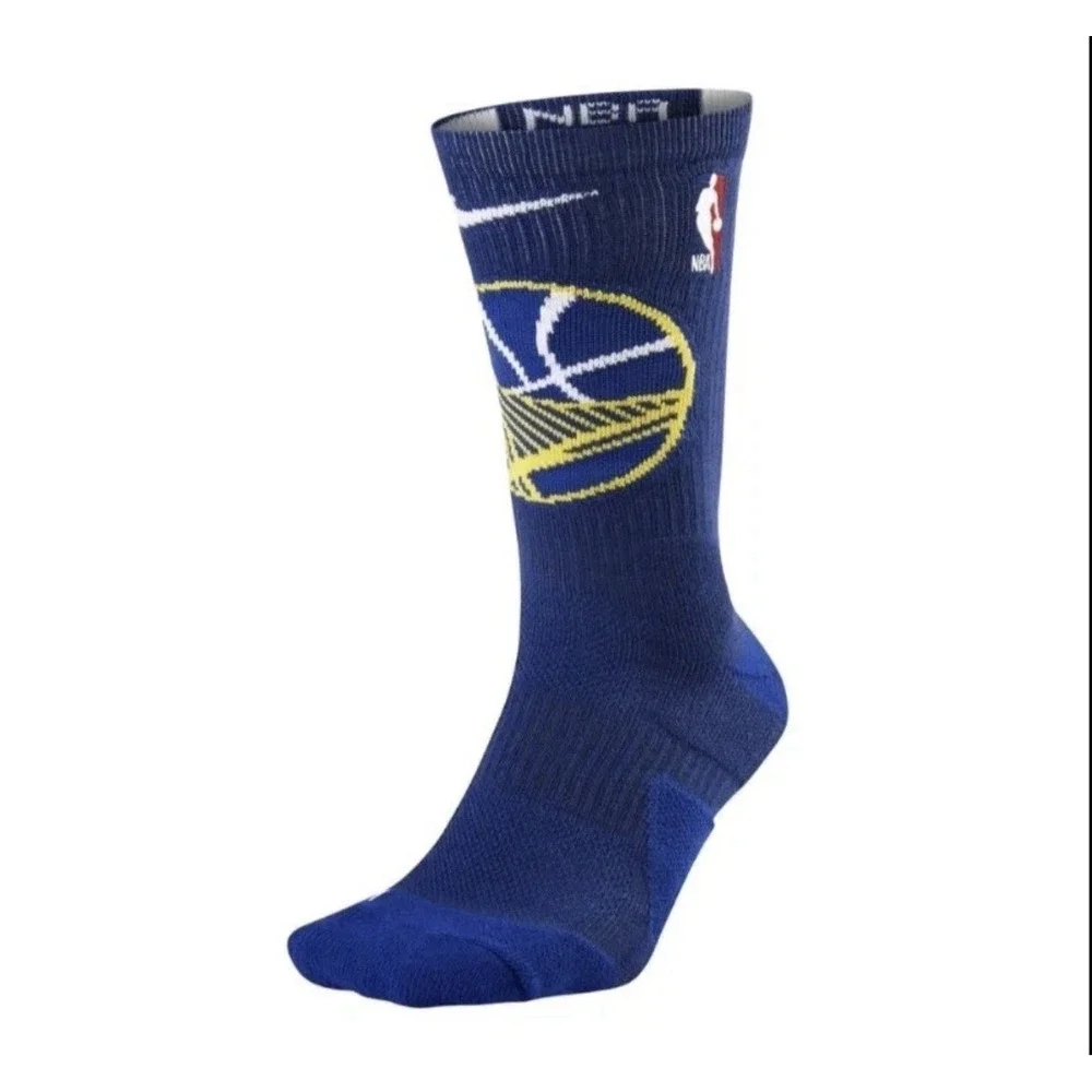 New Mens Nike NBA Golden State Warriors Elite Crew Socks Sz Lrg 8-12